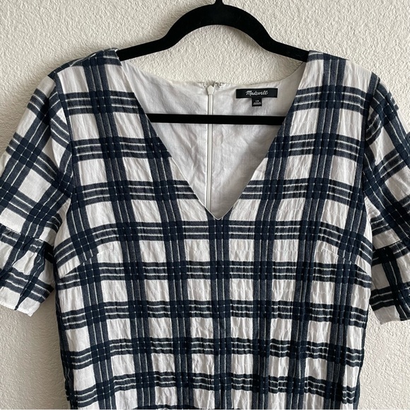 Madewell Mini Bell Sleeve Dress in Leighton Plaid Size 10 - Picture 6 of 16